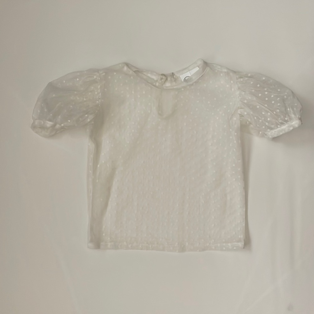 Toddler Swiss dot blouse